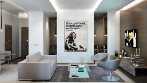 Banksy kid schilderij