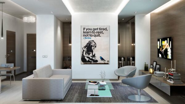 Banksy kid schilderij