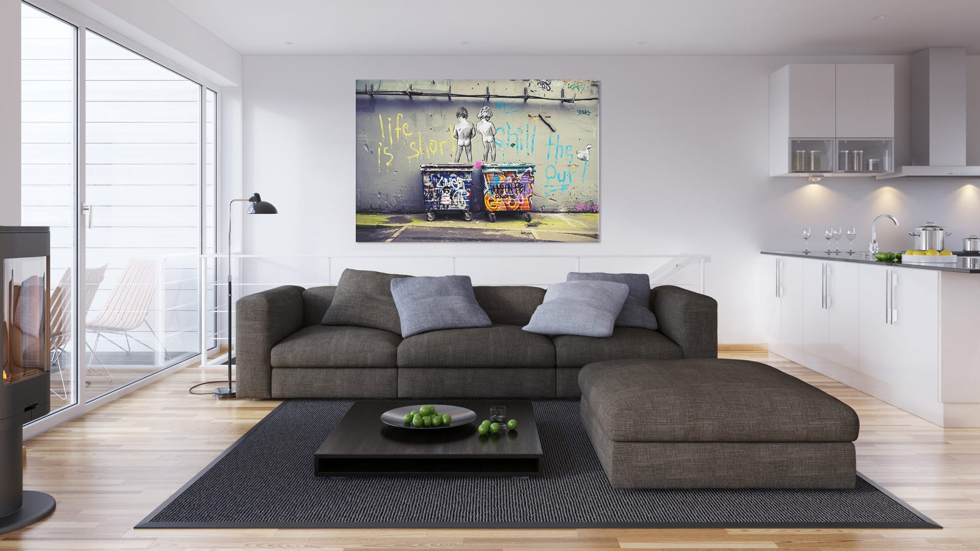 life-is-to-short-banksy-schilderij