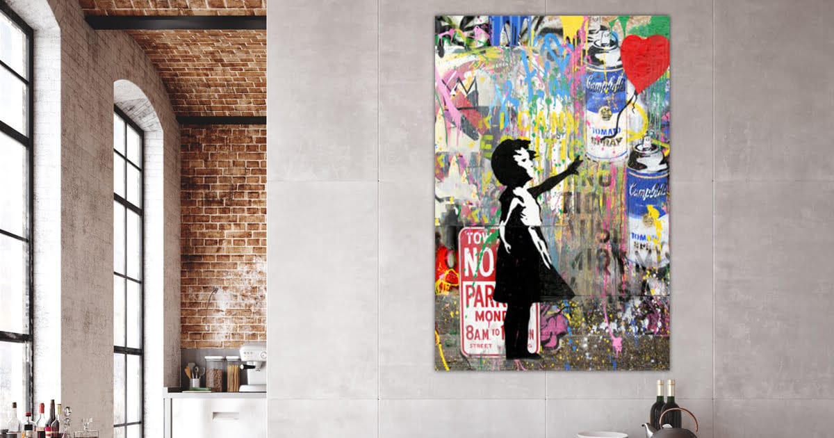 Banksy balloon art schilderij