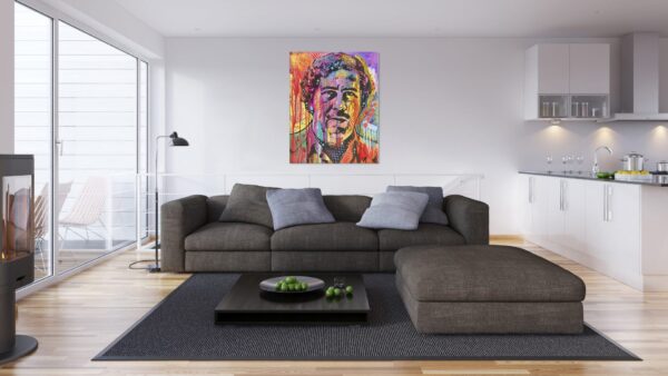Pablo escobar art schilderij