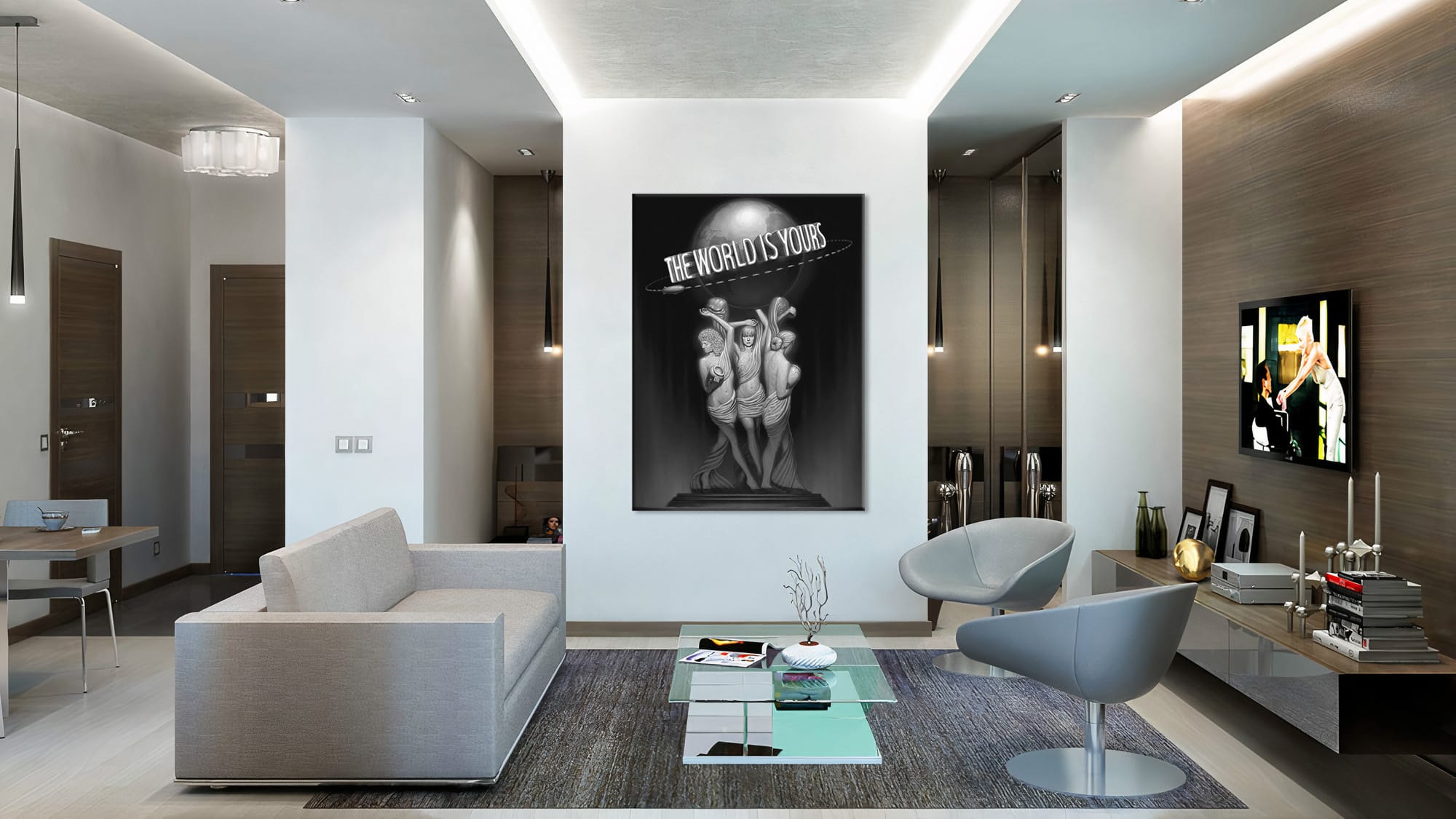 The world is yours schilderij