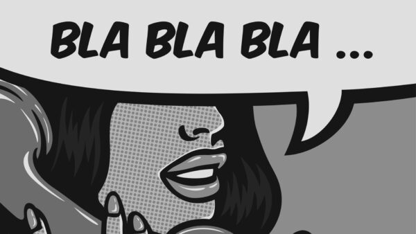 Popart schilderij bla bla bla