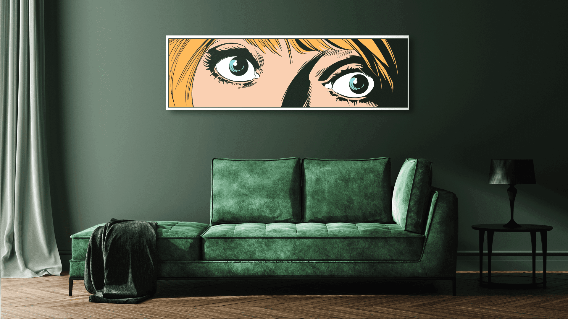 Popart schilderij blue eyes