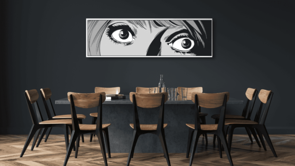 Popart schilderij blue eyes