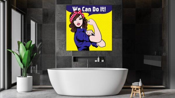 Popart schilderij we can do it