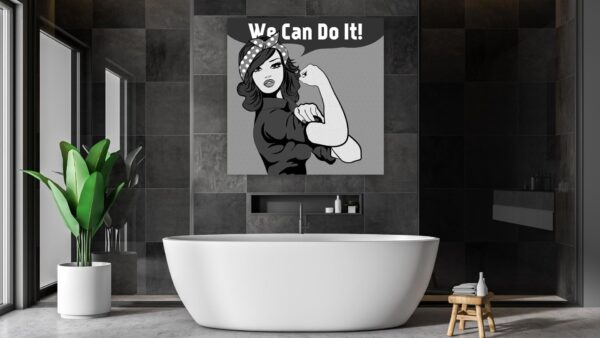 Popart schilderij we can do it