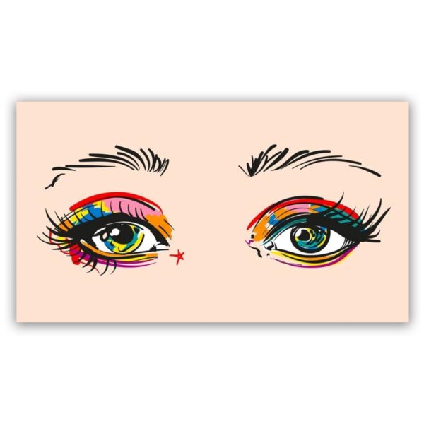 Popart schilderij gekleurde ogen