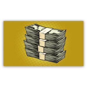Popart schilderij geld