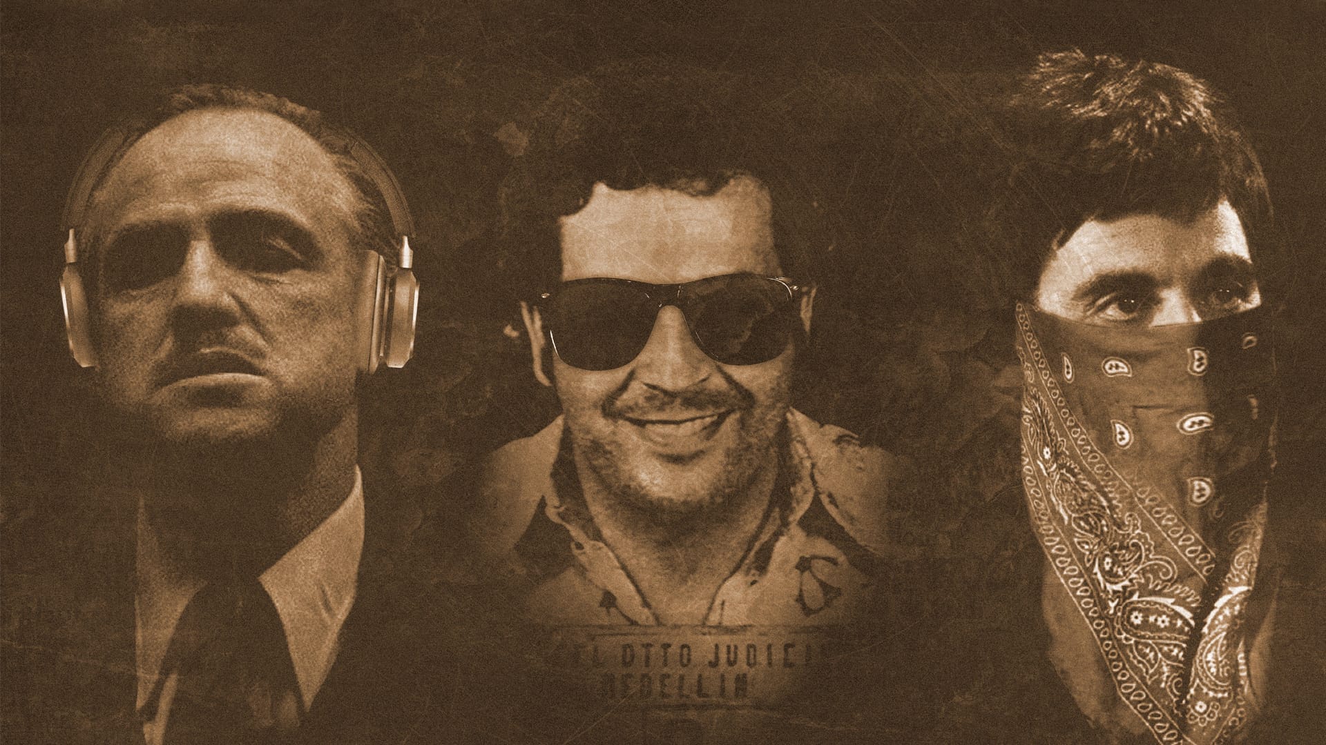 Horen, Zien & Zwijgen Maffia Style schilderij