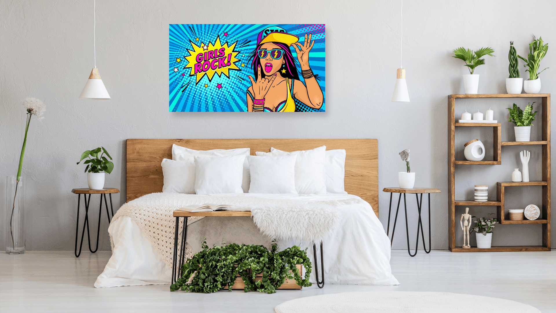 Popart schilderij girls rock
