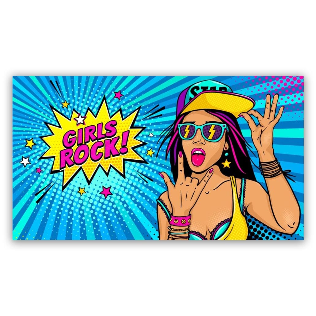 Popart schilderij girls rock