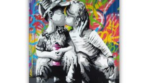 kids-kissing-schilderij