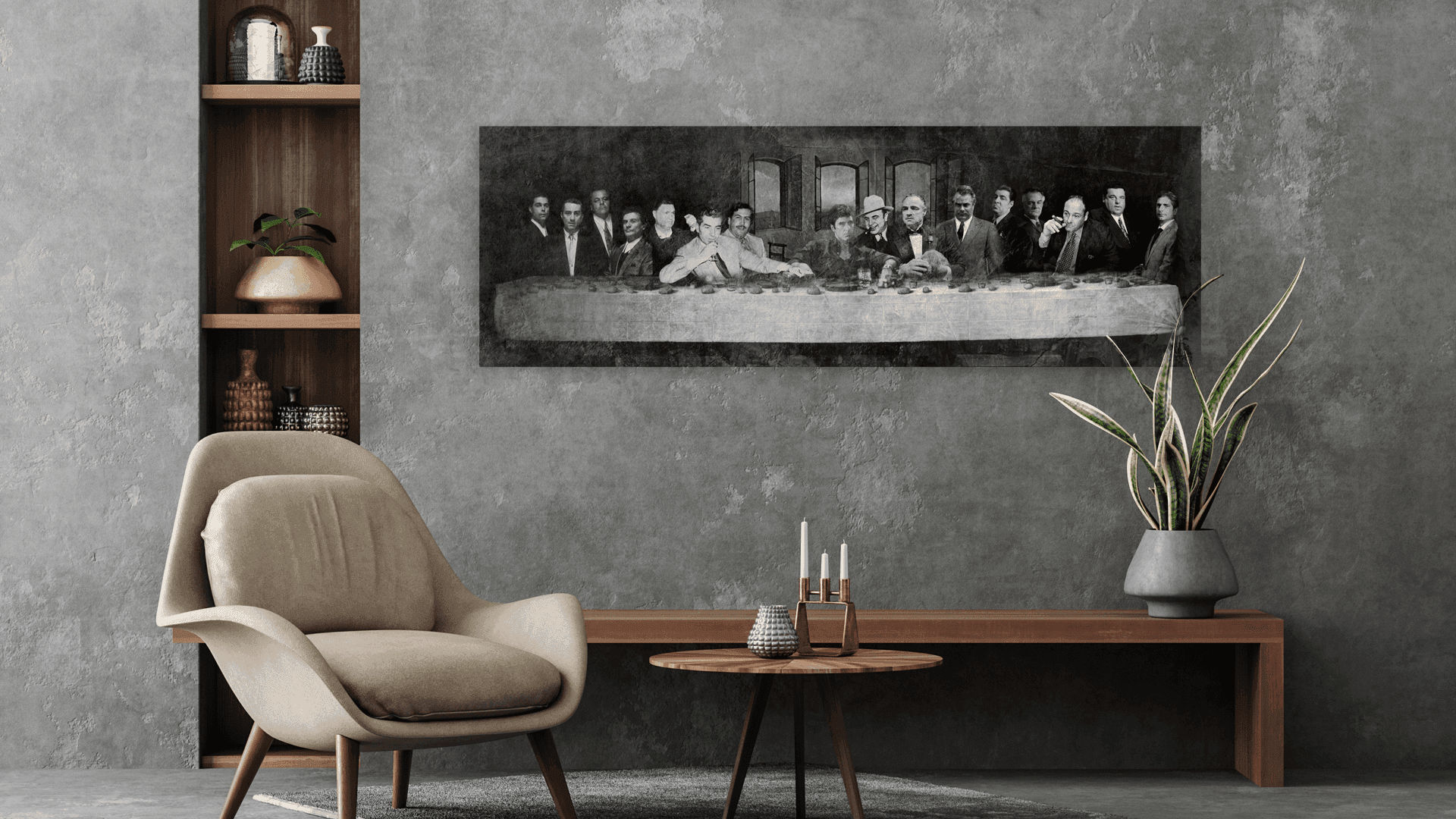 last-supper-zw-achtergrond Maffia’s Laatste Avondmaal schilderij