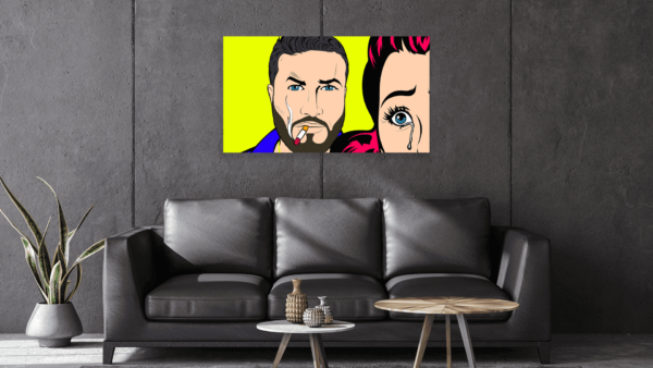 Popart schilderij man woman