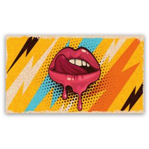 Popart schilderij driping lips