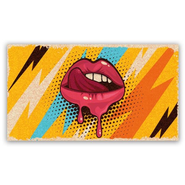 Popart schilderij driping lips