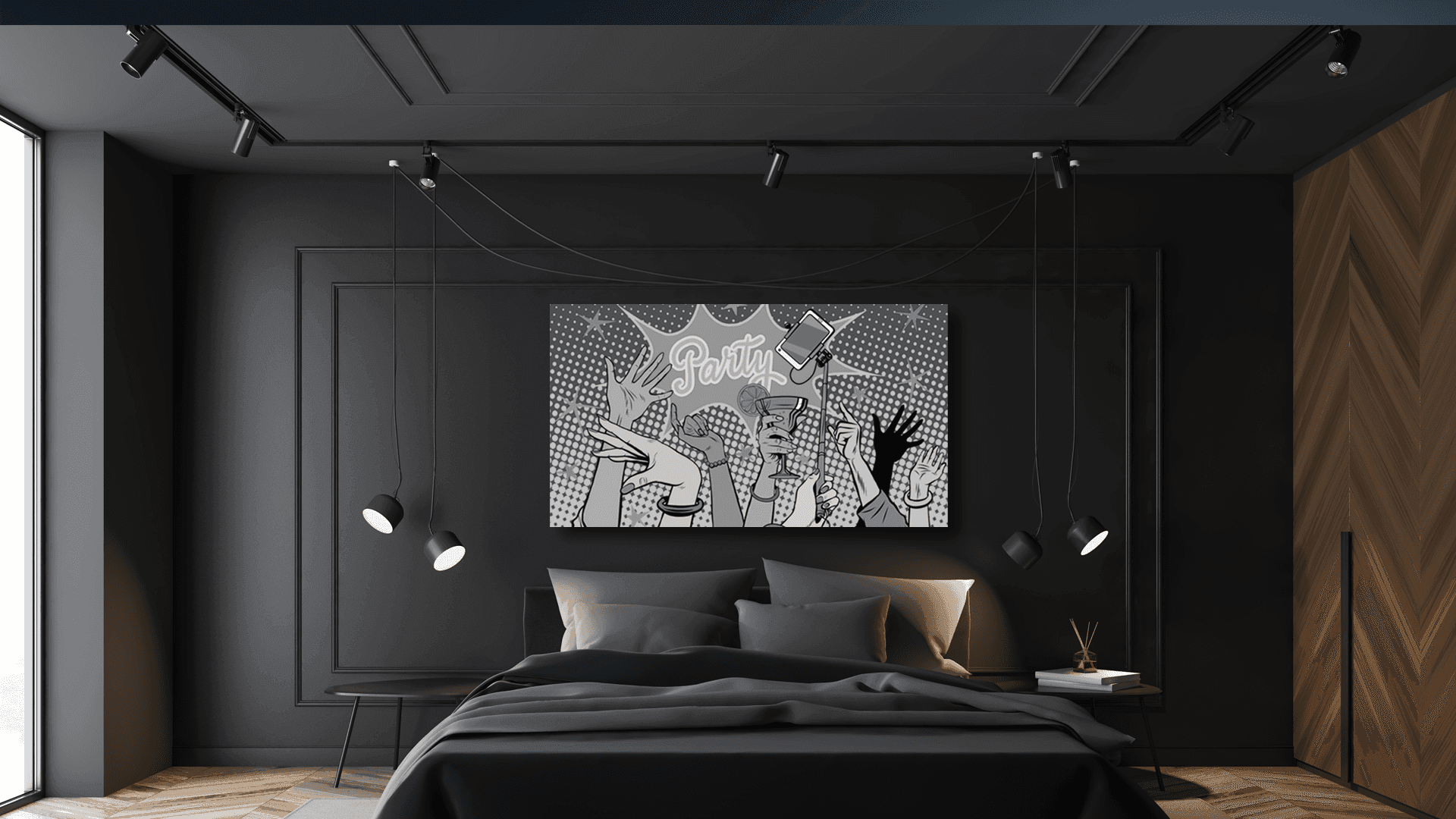 Popart schilderij party