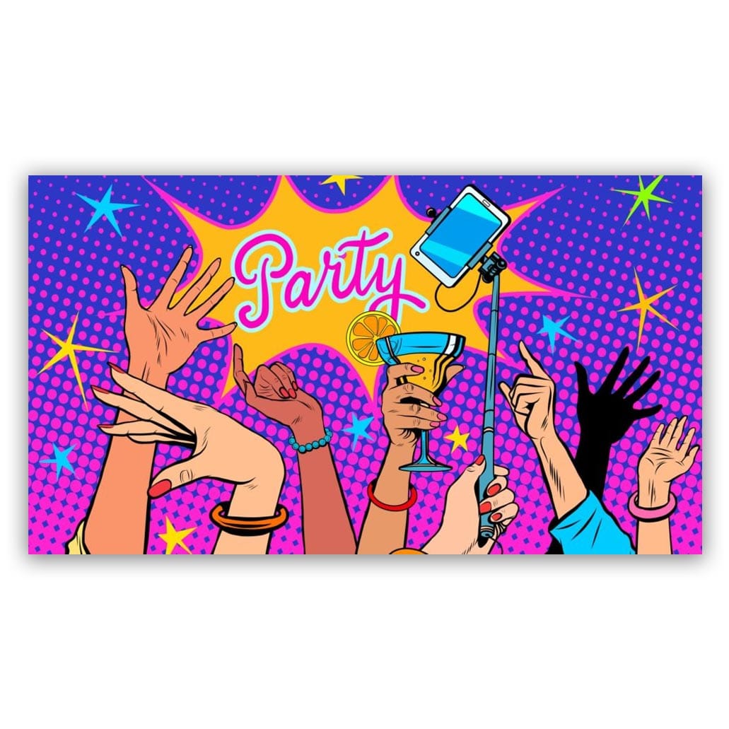 Popart schilderij party