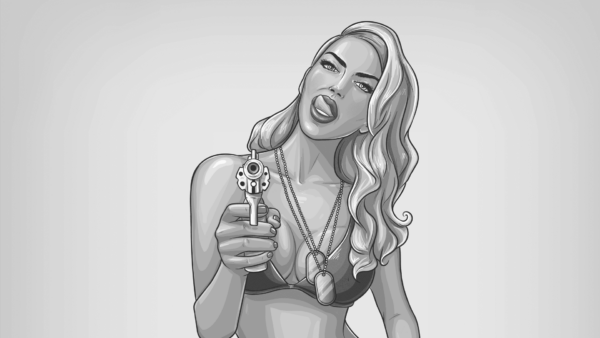Popart schilderij vrouw
