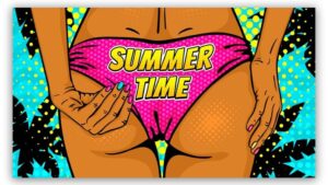 Popart schilderij summer time