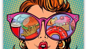 Popart schilderij sunglass girl