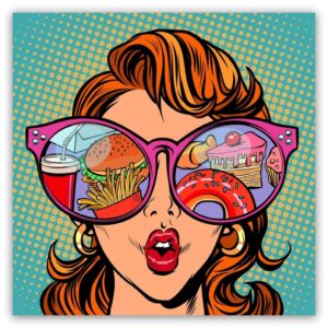 Popart schilderij sunglass girl