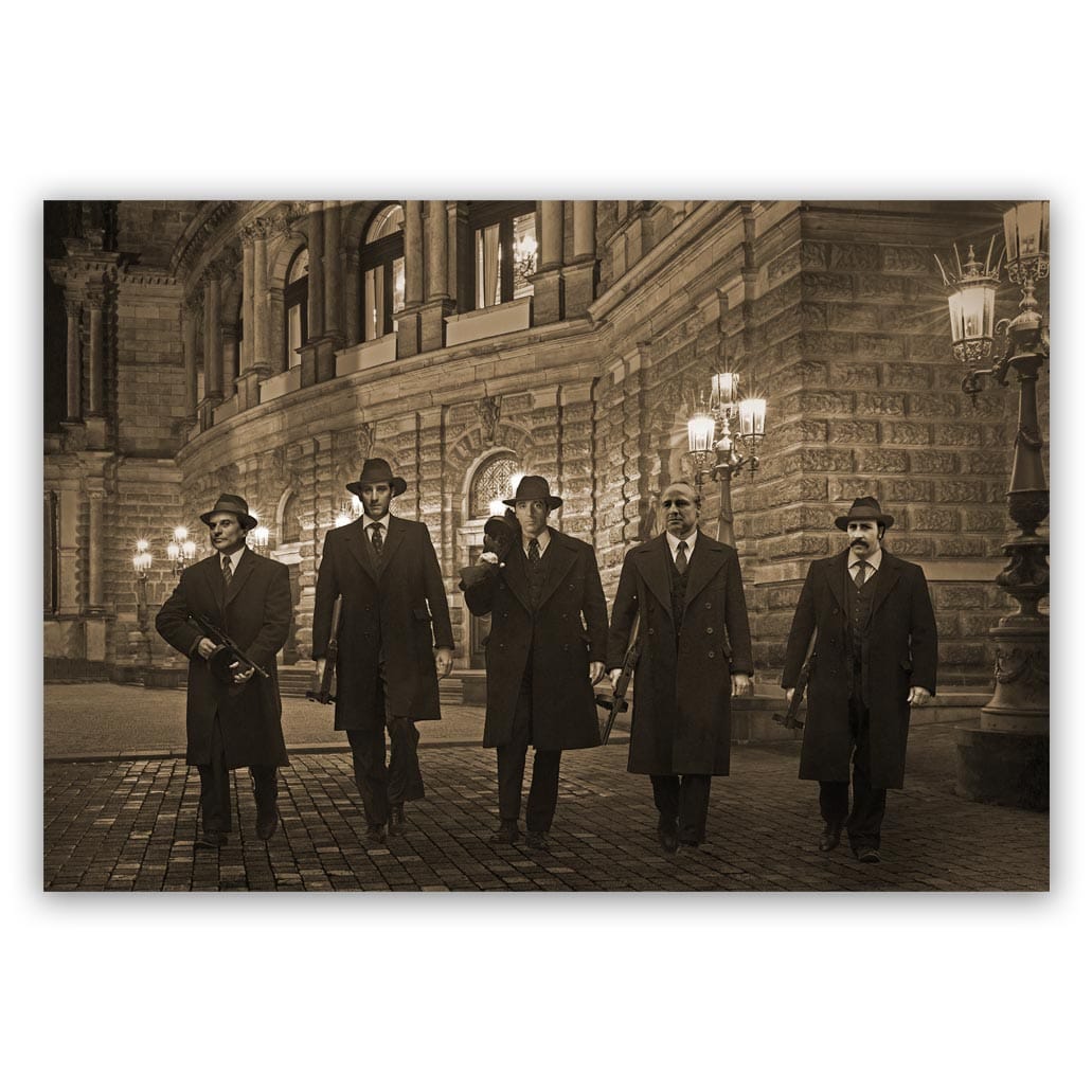 the-gangsters-warfare-sepia-popartschilderijen