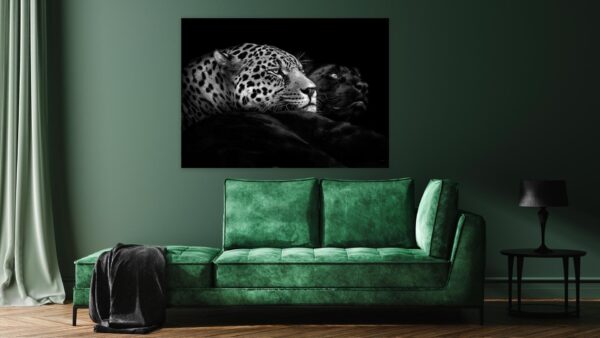 Twee panters schilderij