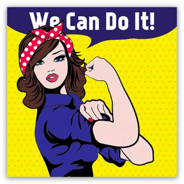 Popart schilderij we can do it