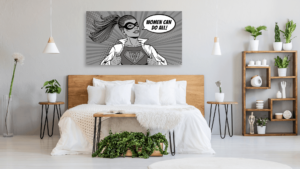 Popart schilderij woman can do all