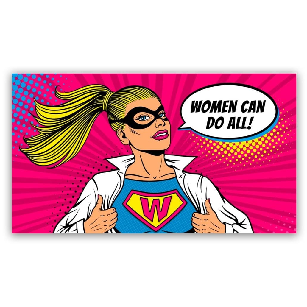 Popart schilderij woman can do all