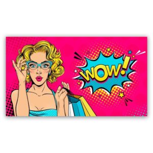 Popart schilderij wow