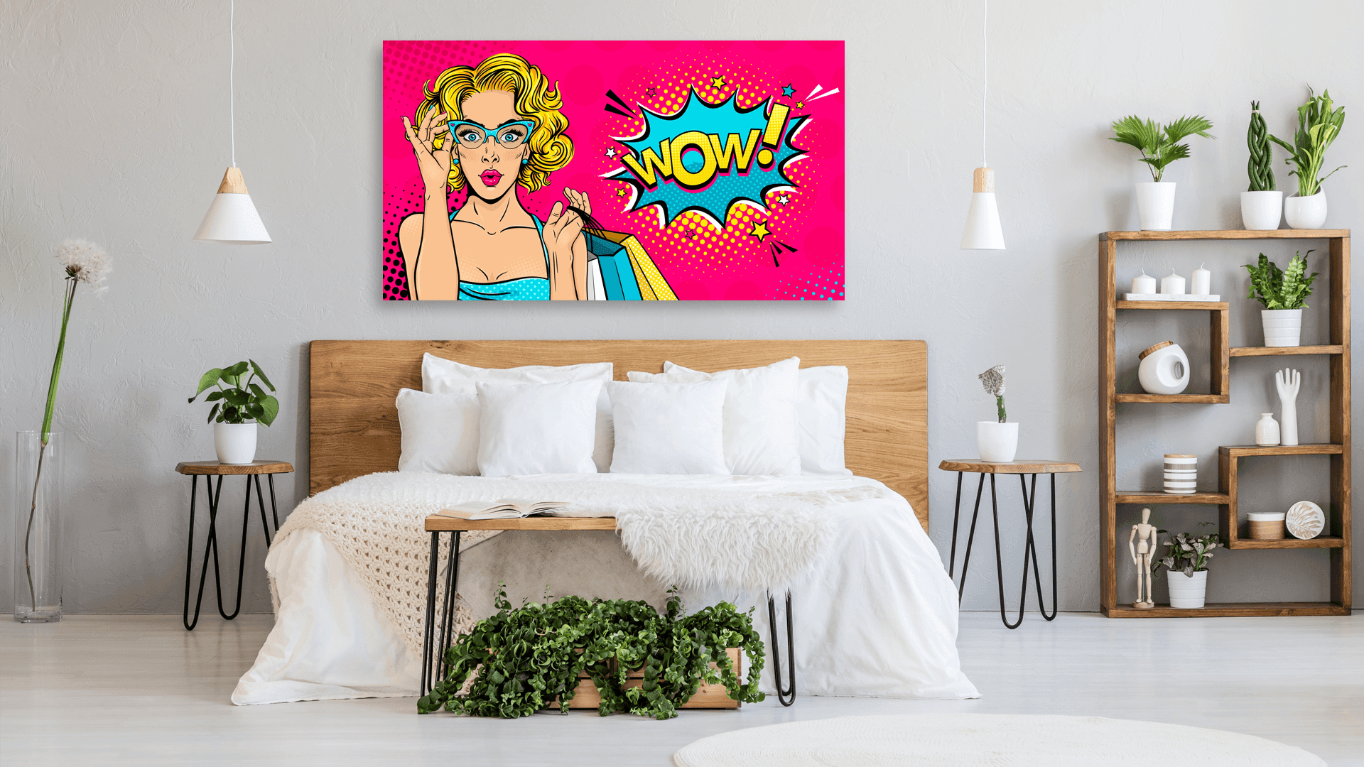Popart schilderij wow