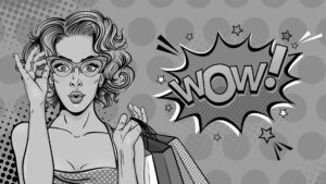 Popart schilderij wow