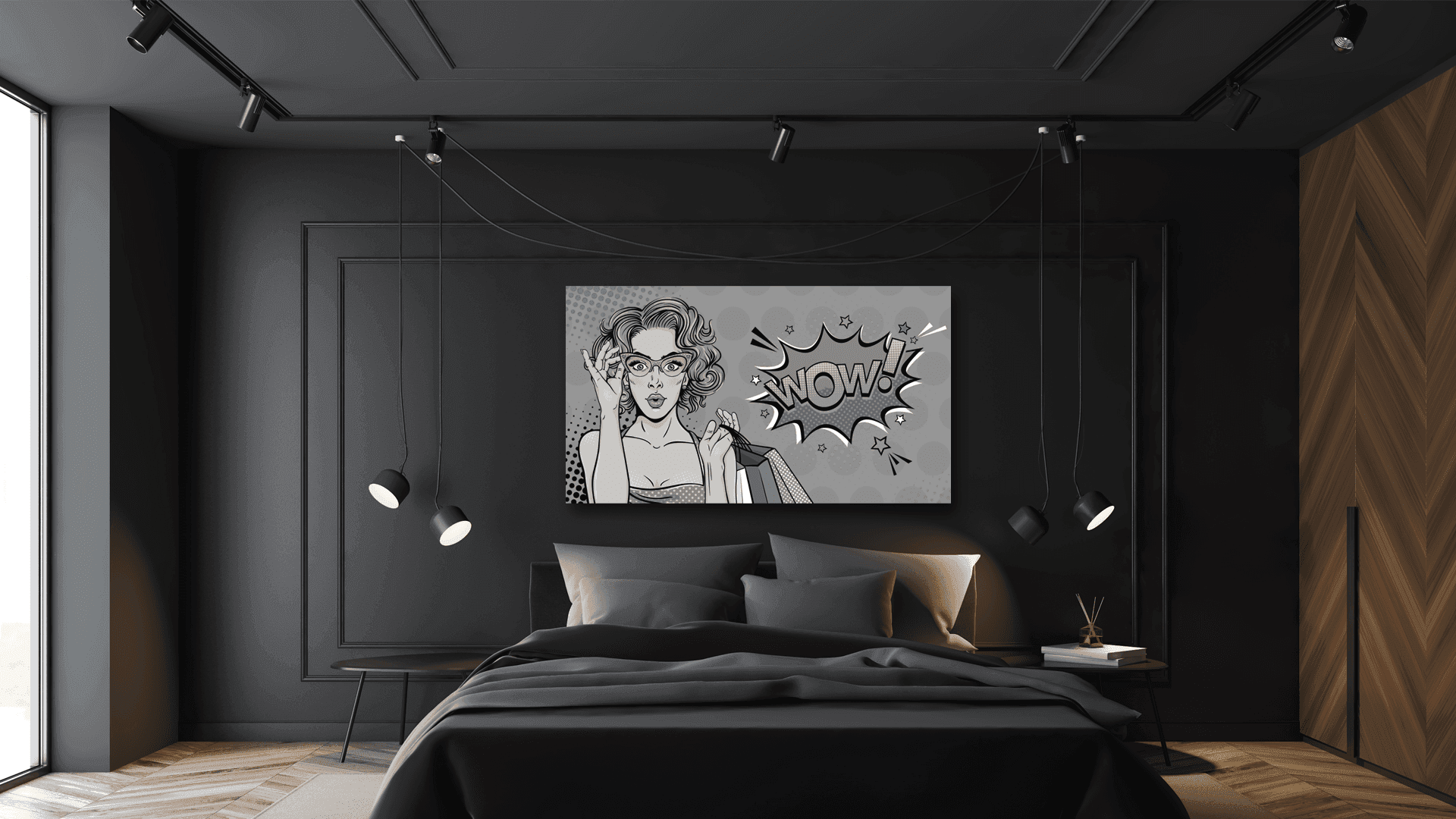 Popart schilderij wow