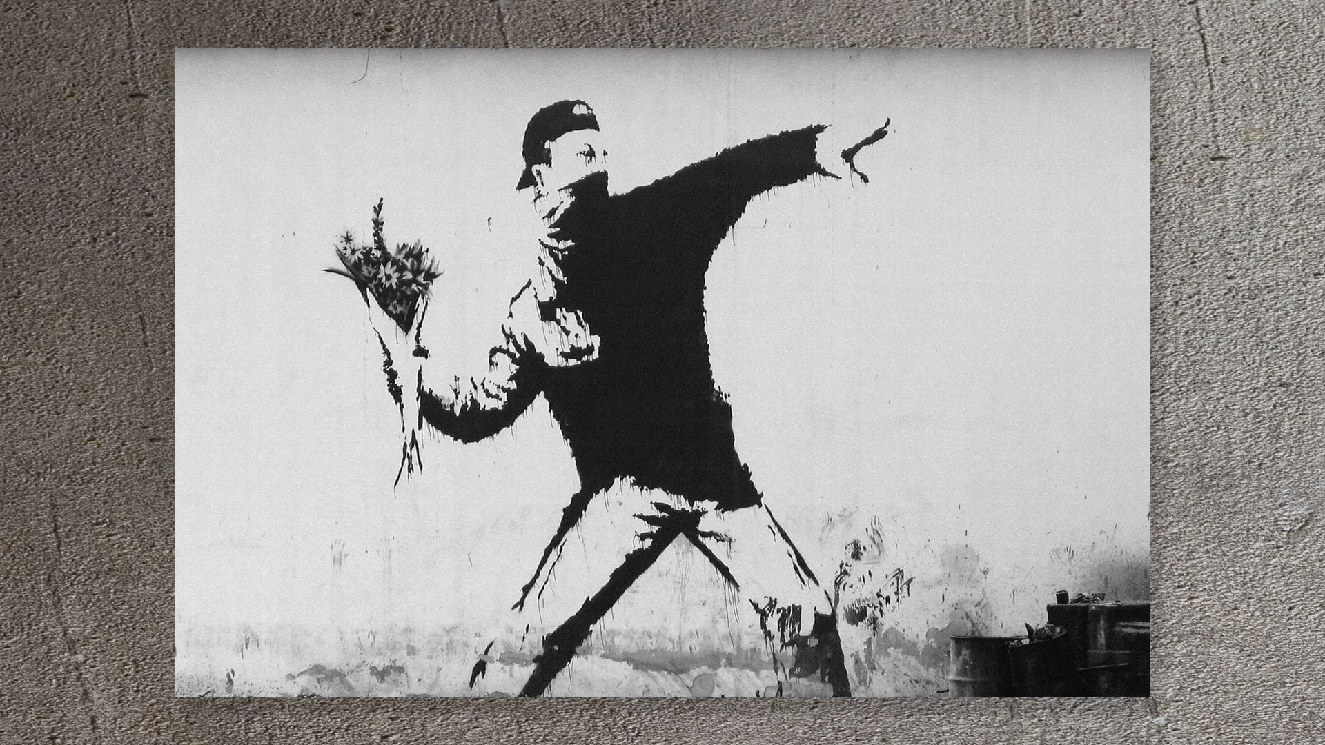 Giallobus - Schilderijen - Banksy - De ongelukkigen - Acrylglas - 100x100 - Klaar om op te hangen - Moderne schilderijen voor thuis Giallobus - Schilderijen - Banksy - De ongelukkigen - Acrylglas - 100x100 - Klaar om op te hangen - Moderne schilderijen voor thuis