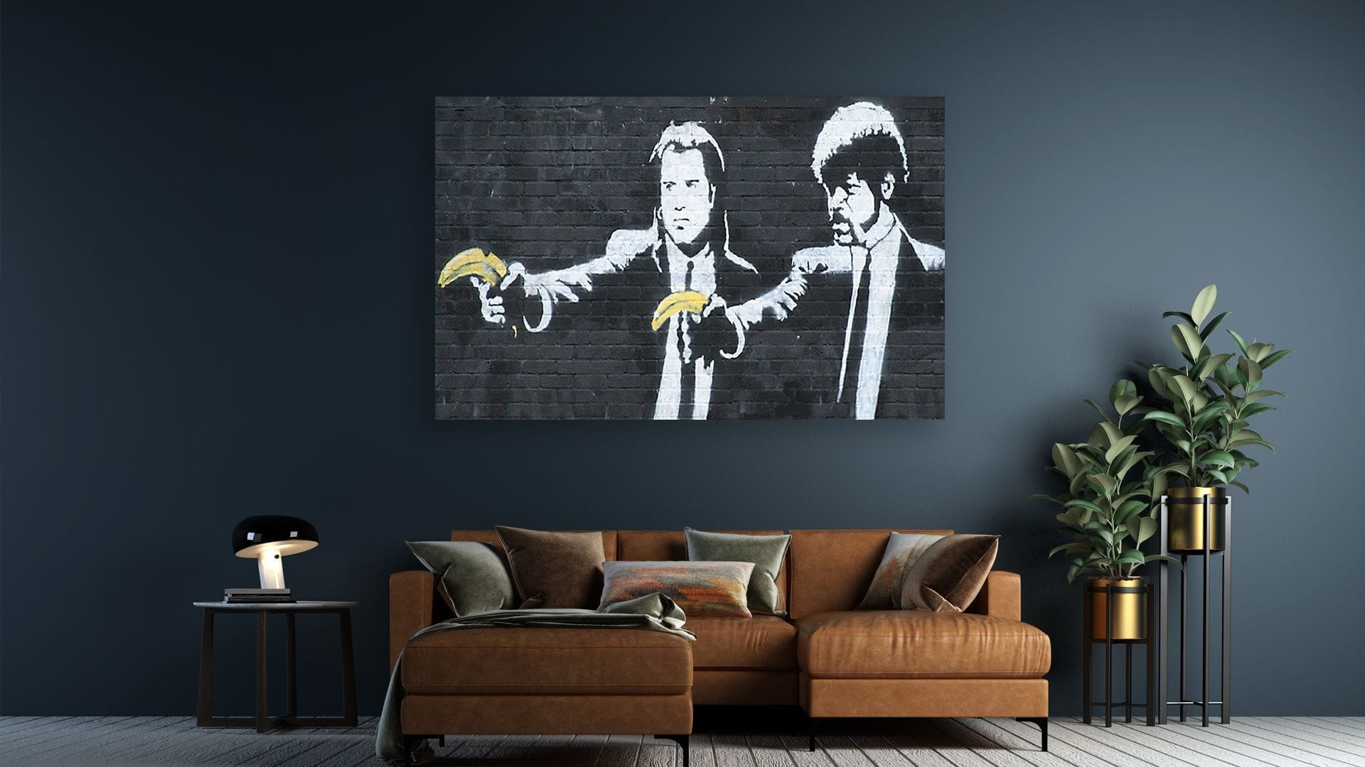 Banksy pulp fiction schilderijij