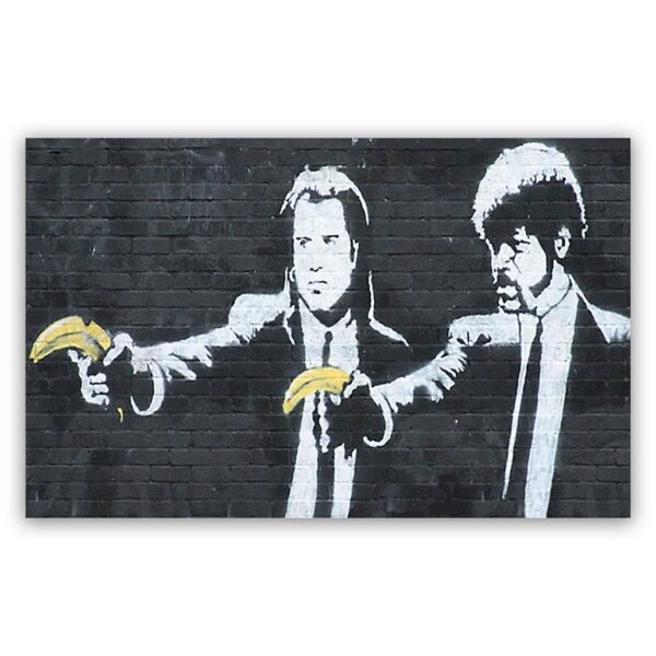 Banksy pulp fiction schilderijij
