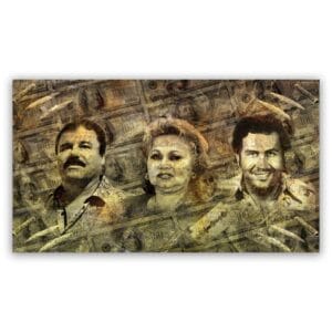 el chapo blanco escobar schilderij