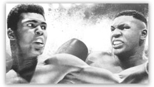 Mike tyson en mohammed ali art schilderij