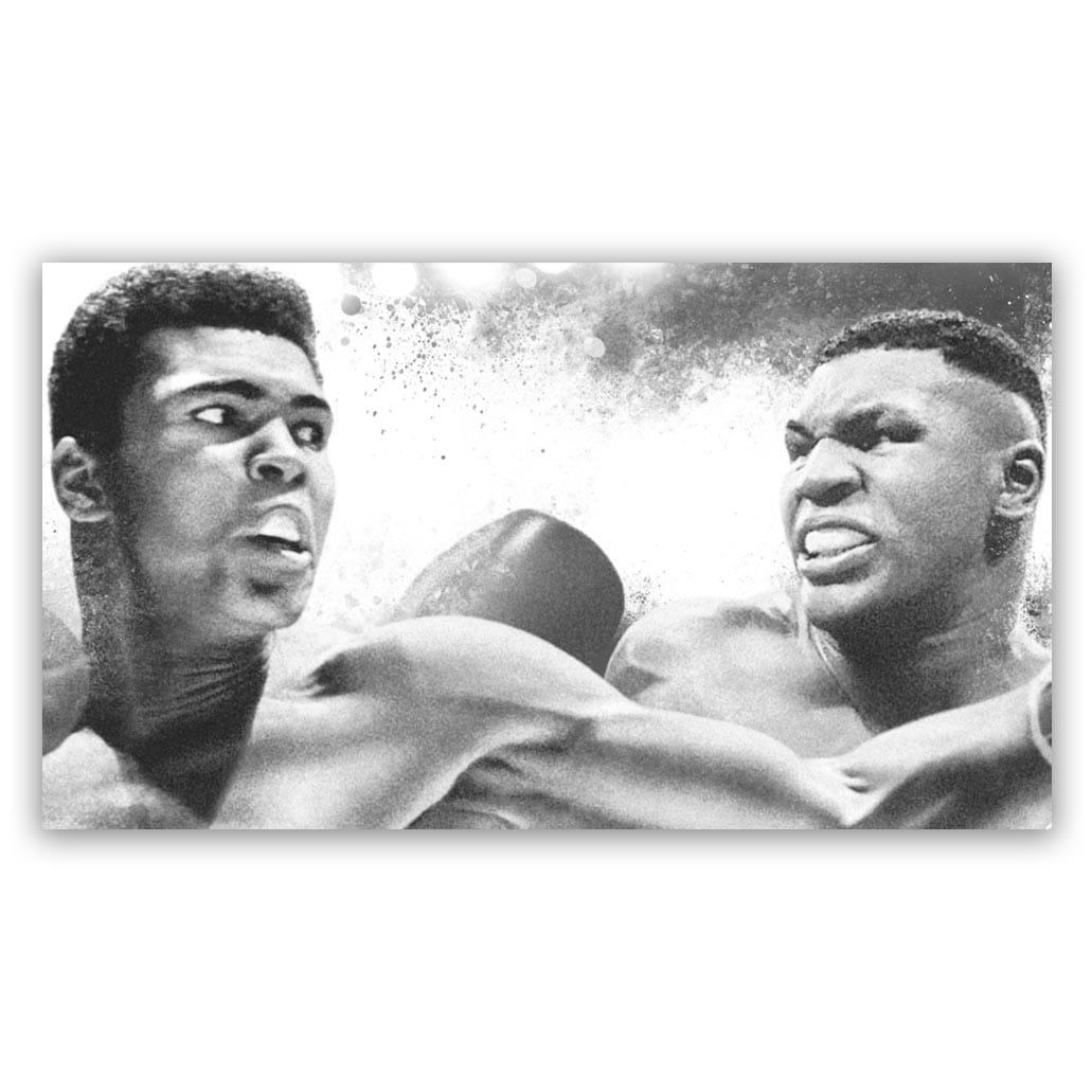 Mike tyson en mohammed ali art schilderij