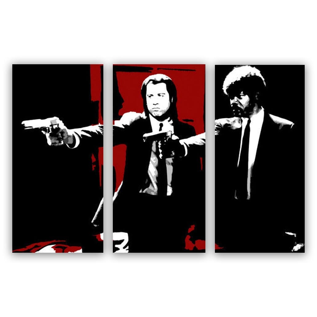 pulp fiction 3 luik schilderij