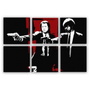 pulp fiction 6 luik schilderij