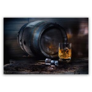 Whiskey Barrel and Ice schilderij