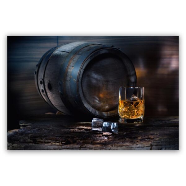 Whiskey Barrel and Ice schilderij