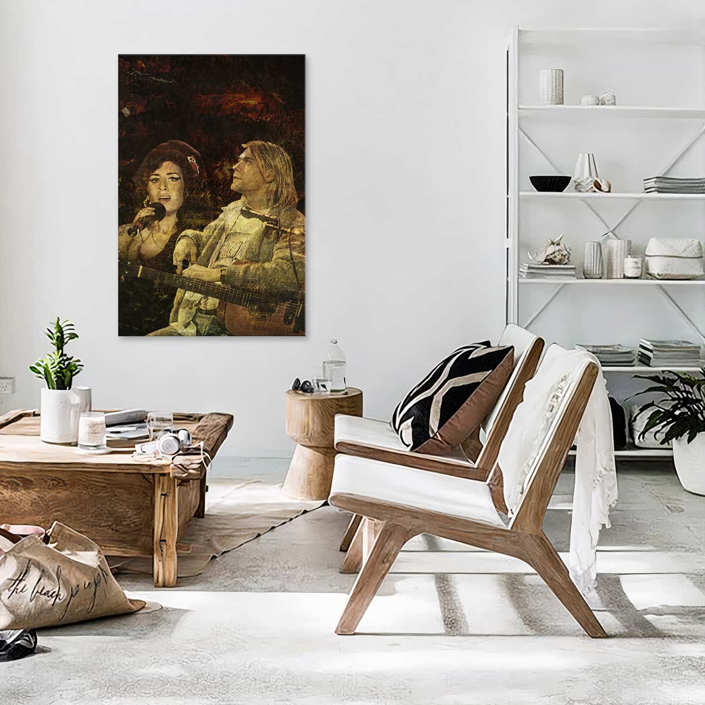 Amy Winehouse en Kurt Cobain schilderij