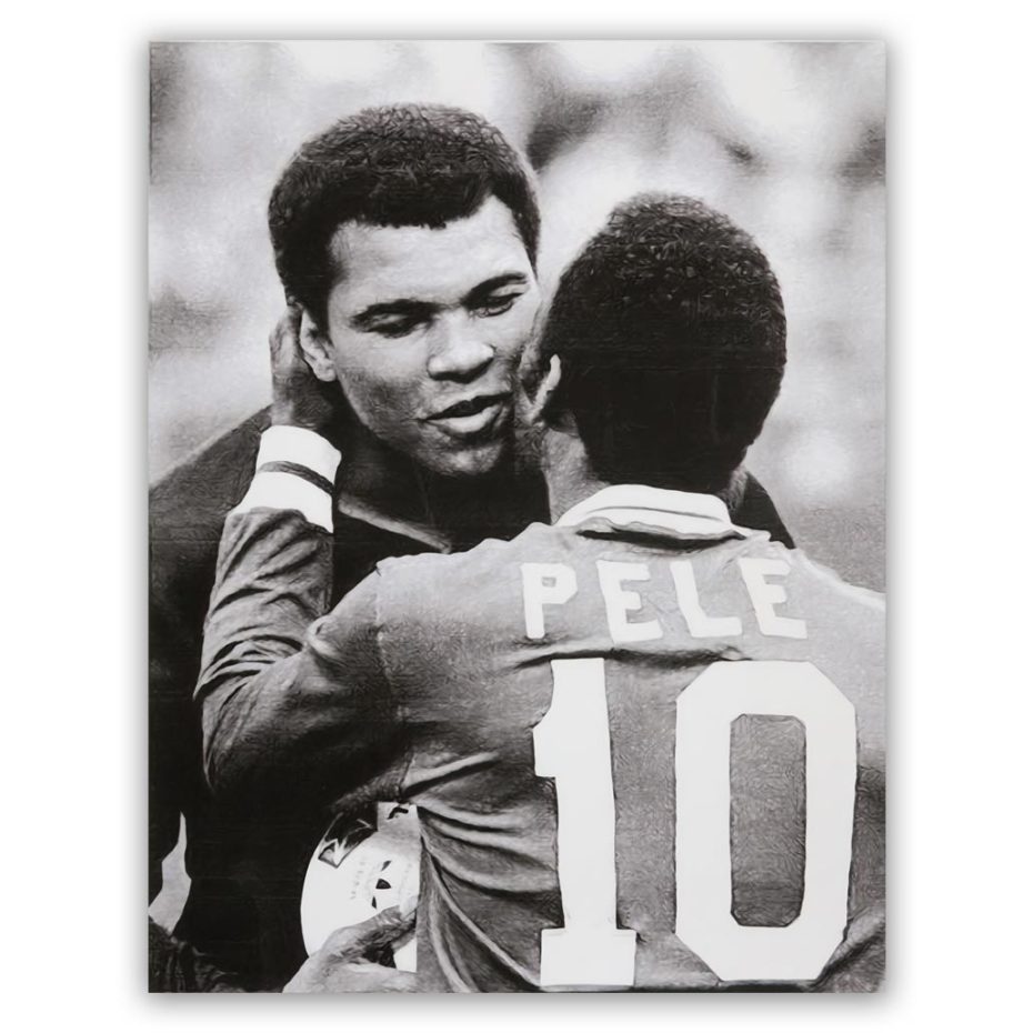 Ali en Pele zwart wit