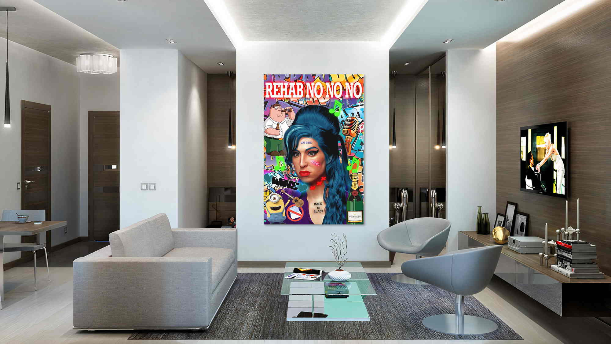 Amy popart huiskamer 1 Amy-popart-huiskamer