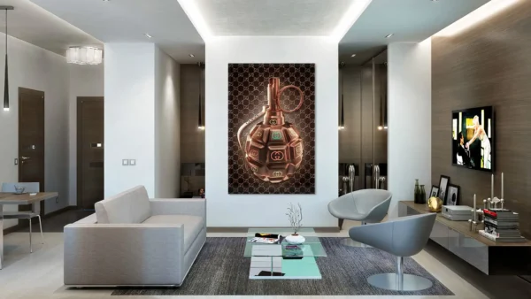 Gucci granaat sfeerbeeld huiskamer